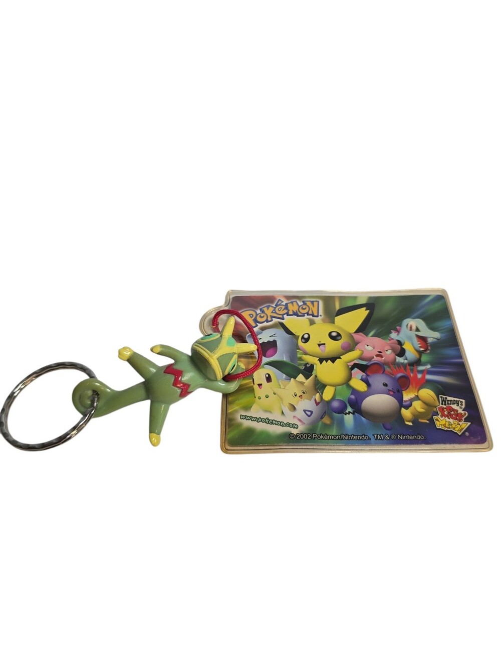 Pokemon Kecleon Keychain Figure Wendys Kids Meal Mewtwo Card 2002 Vtg